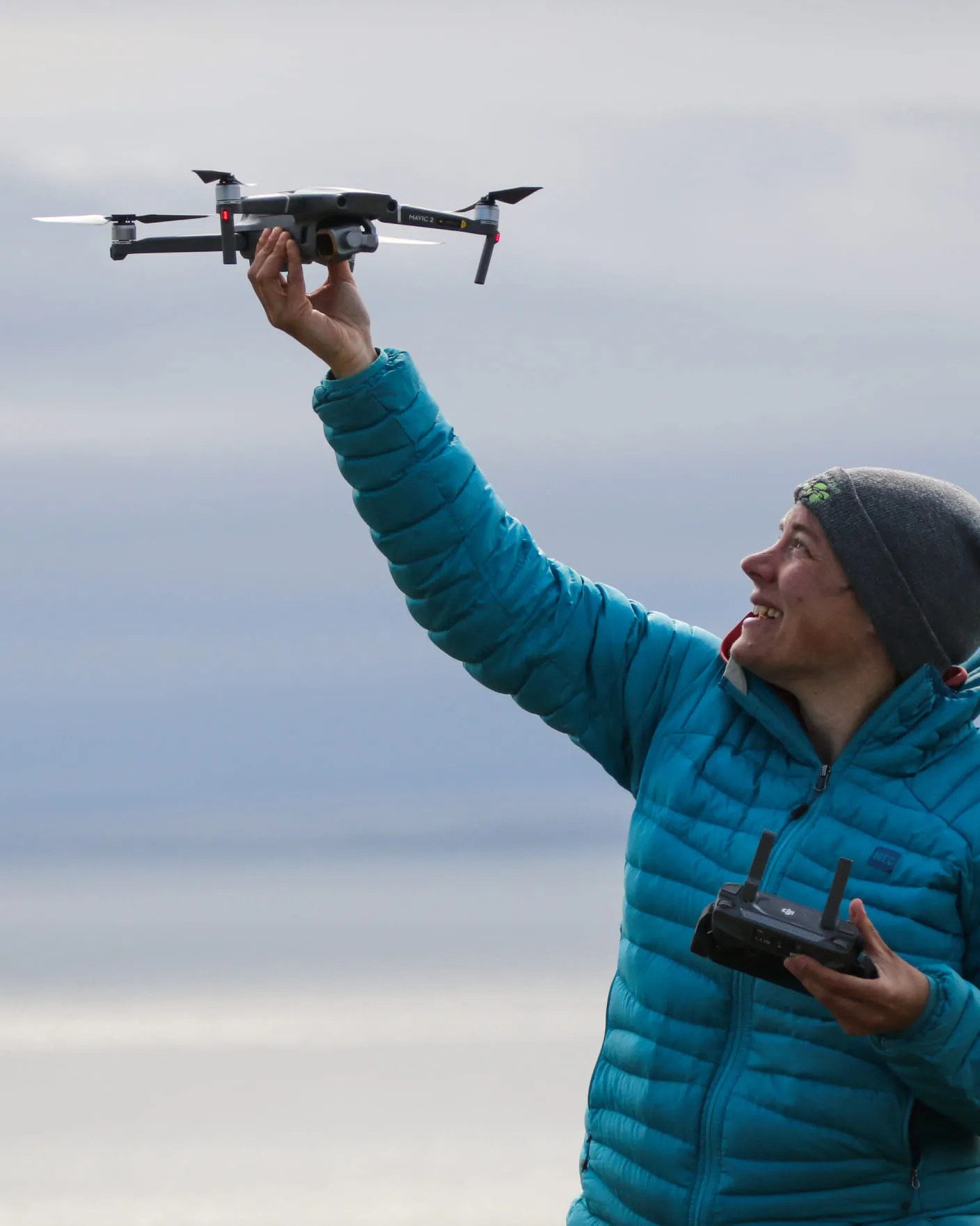 Drone survey work on Qikiqtaruk for aerial data capture