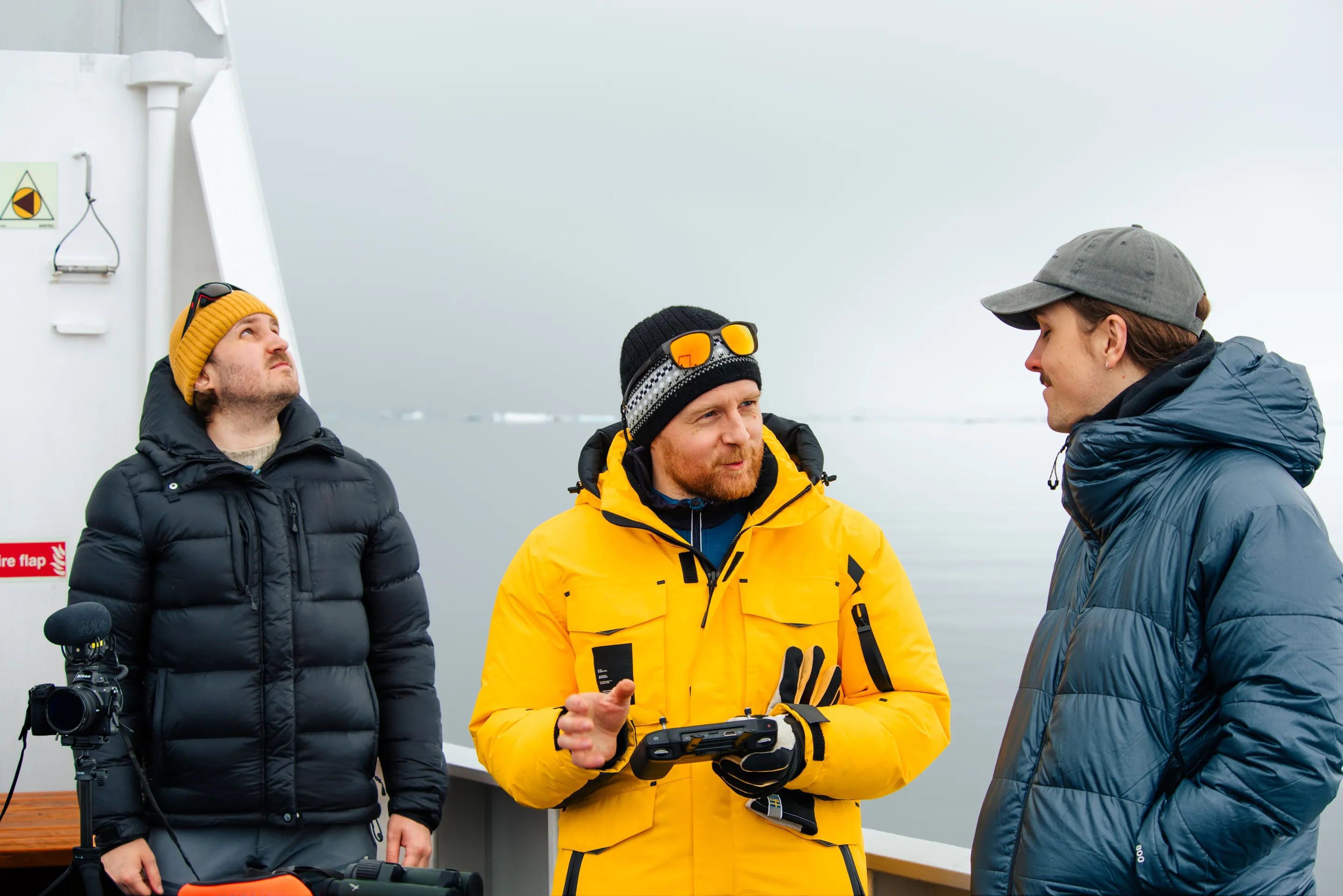 Arctic terrain with drone camera during the photogrammetry expedition
