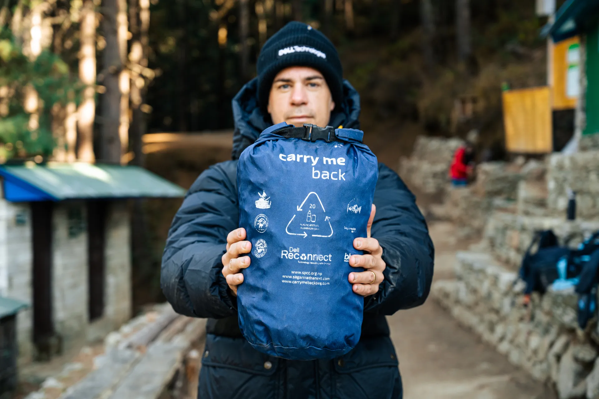 Mountain landscape on the trail to Everest Base Camp