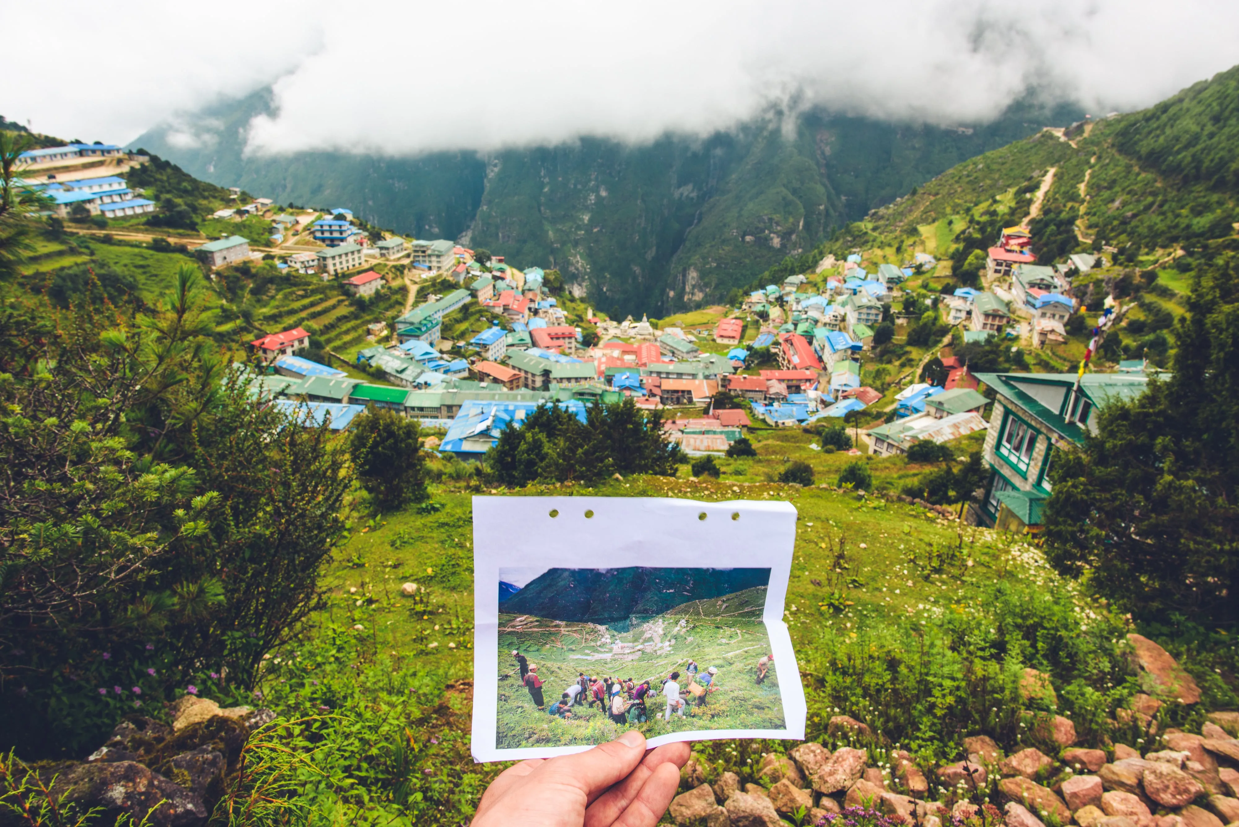 Documentary crew filming in the Everest region