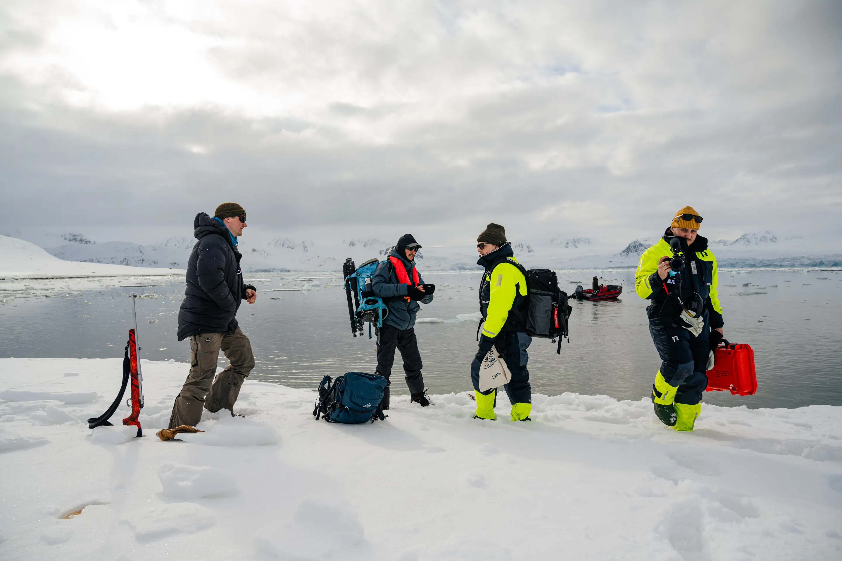 Remote glacial landscape accessed by ship during the expedition