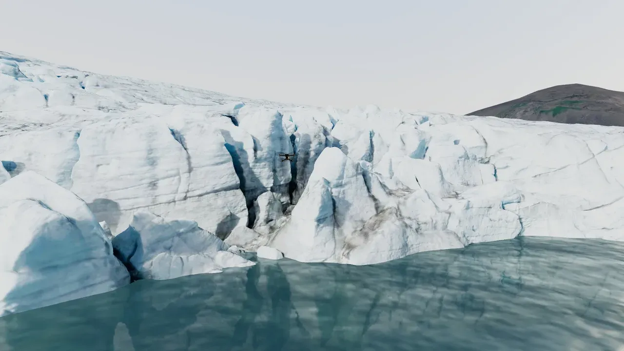 The crevasse field at the front of Sálajiegna